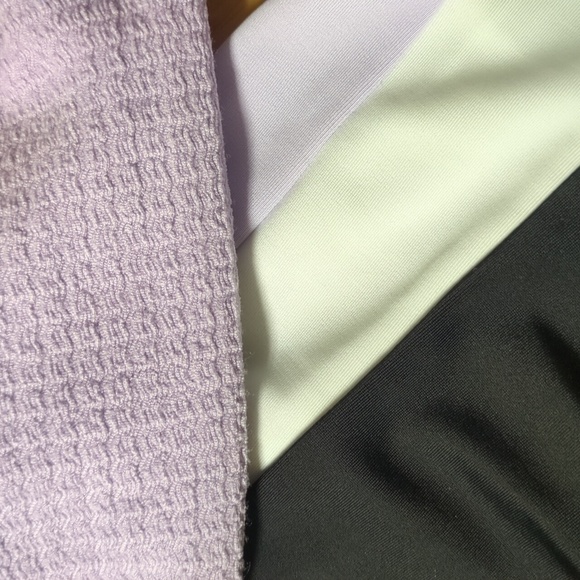 2/$25-Skinny Dip High Waist Colorblock Bottom & Textured Crossback Top Purple - Picture 5 of 12